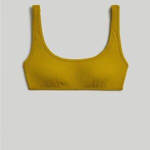 Madewell Second Wave- Ribbed Pull Over Ribbed Pullover Bikini Top